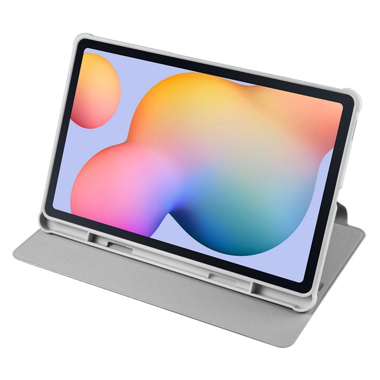 For Samsung Galaxy Tab S6 Lite P610 Acrylic 360 Degree Rotation Smart Tablet Leather Case(Space Grey) by bashfashion