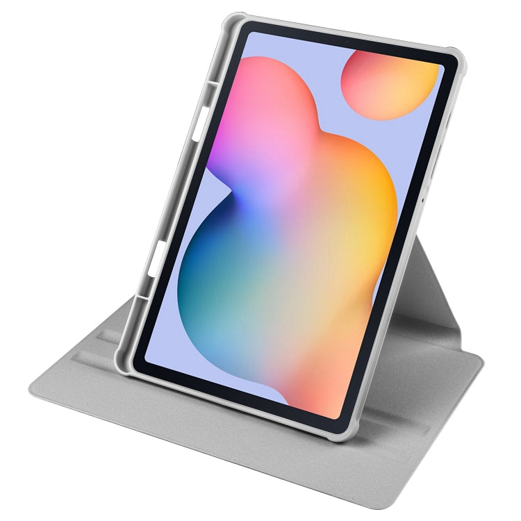 For Samsung Galaxy Tab S6 Lite P610 Acrylic 360 Degree Rotation Smart Tablet Leather Case(Space Grey) by bashfashion