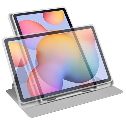 For Samsung Galaxy Tab S6 Lite P610 Acrylic 360 Degree Rotation Smart Tablet Leather Case(Space Grey) by bashfashion