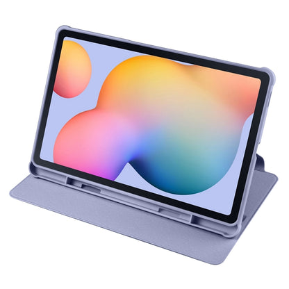 For Samsung Galaxy Tab S6 Lite P610 Acrylic 360 Degree Rotation Smart Tablet Leather Case(Lavender Purple) by bashfashion