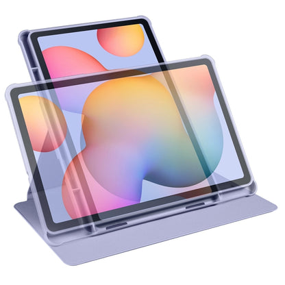 For Samsung Galaxy Tab S6 Lite P610 Acrylic 360 Degree Rotation Smart Tablet Leather Case(Lavender Purple) by bashfashion