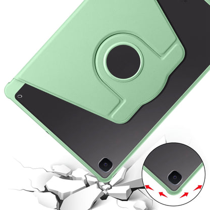 For Samsung Galaxy Tab S6 Lite P610 Acrylic 360 Degree Rotation Smart Tablet Leather Case(Green) by bashfashion