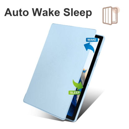 For Samsung Galaxy Tab A8 Acrylic 360 Degree Rotation Smart Tablet Leather Case(Ice Blue) by bashfashion