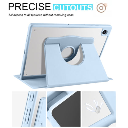 For Samsung Galaxy Tab A8 Acrylic 360 Degree Rotation Smart Tablet Leather Case(Ice Blue) by bashfashion