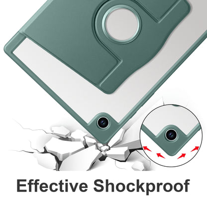 For Samsung Galaxy Tab A8 Acrylic 360 Degree Rotation Smart Tablet Leather Case(Dark Green) by bashfashion