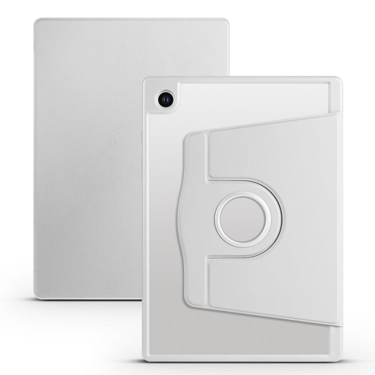 For Samsung Galaxy Tab A8 Acrylic 360 Degree Rotation Smart Tablet Leather Case(Space Grey) by bashfashion