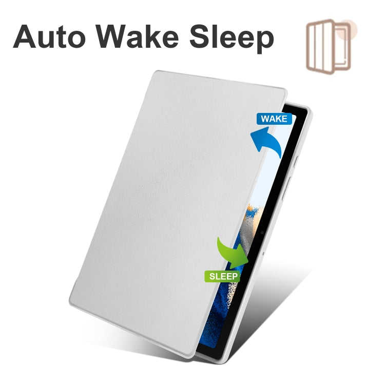 For Samsung Galaxy Tab A8 Acrylic 360 Degree Rotation Smart Tablet Leather Case(Space Grey) by bashfashion