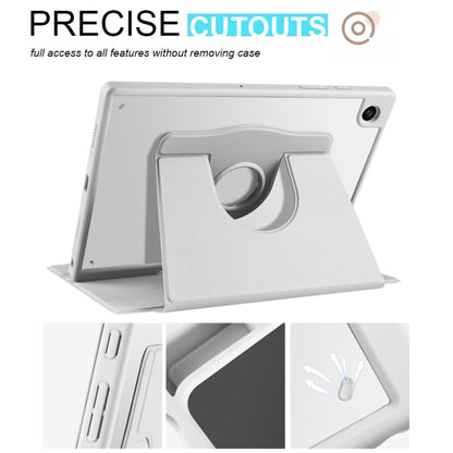 For Samsung Galaxy Tab A8 Acrylic 360 Degree Rotation Smart Tablet Leather Case(Space Grey) by bashfashion