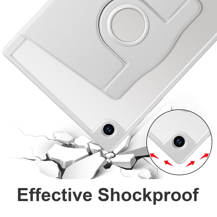 For Samsung Galaxy Tab A8 Acrylic 360 Degree Rotation Smart Tablet Leather Case(Space Grey) by bashfashion