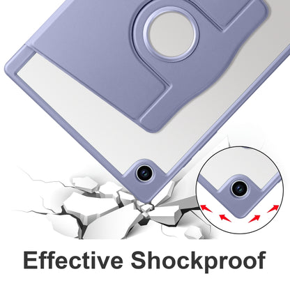 For Samsung Galaxy Tab A8 Acrylic 360 Degree Rotation Smart Tablet Leather Case(Lavender Purple) by bashfashion