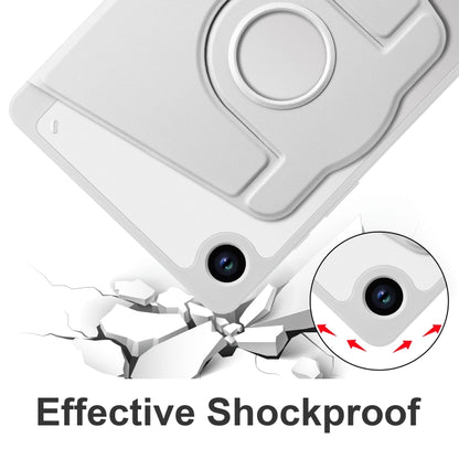 For Samsung Galaxy Tab A11 / A9 Acrylic 360 Degree Rotation Smart Tablet Leather Case(Space Grey) by bashfashion