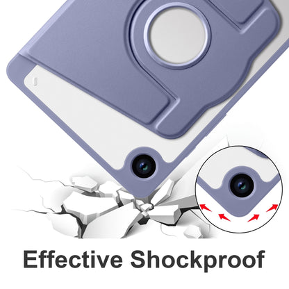 For Samsung Galaxy Tab A11 / A9 Acrylic 360 Degree Rotation Smart Tablet Leather Case(Lavender Purple) by bashfashion