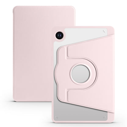 For Samsung Galaxy Tab A9+ Acrylic 360 Degree Rotation Smart Tablet Leather Case(Sand Pink) by bashfashion
