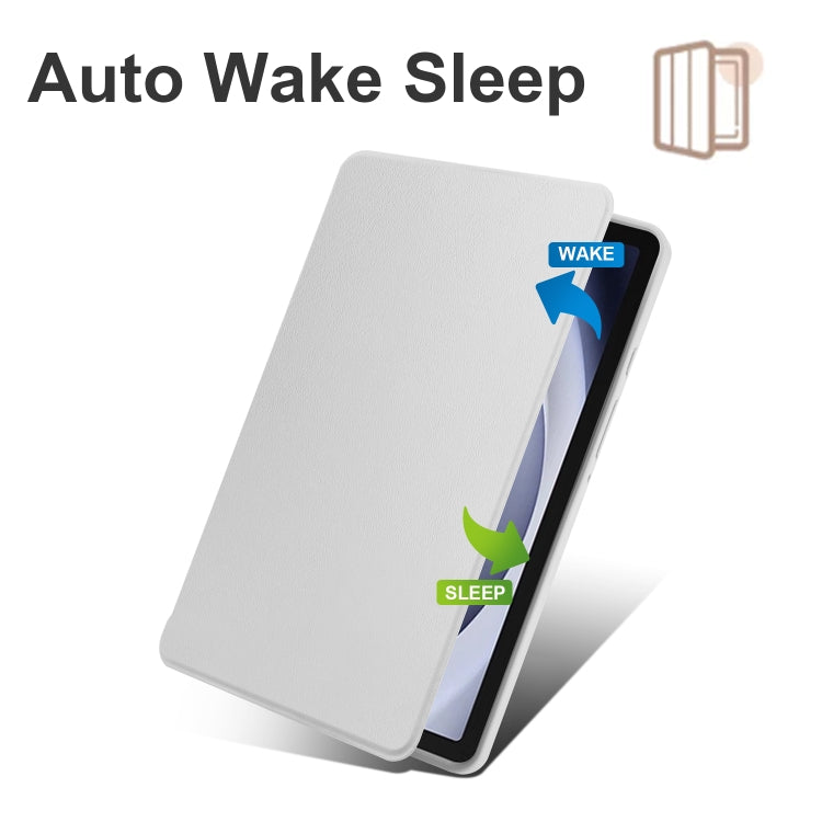 For Samsung Galaxy Tab A9+ Acrylic 360 Degree Rotation Smart Tablet Leather Case(Space Grey) by bashfashion