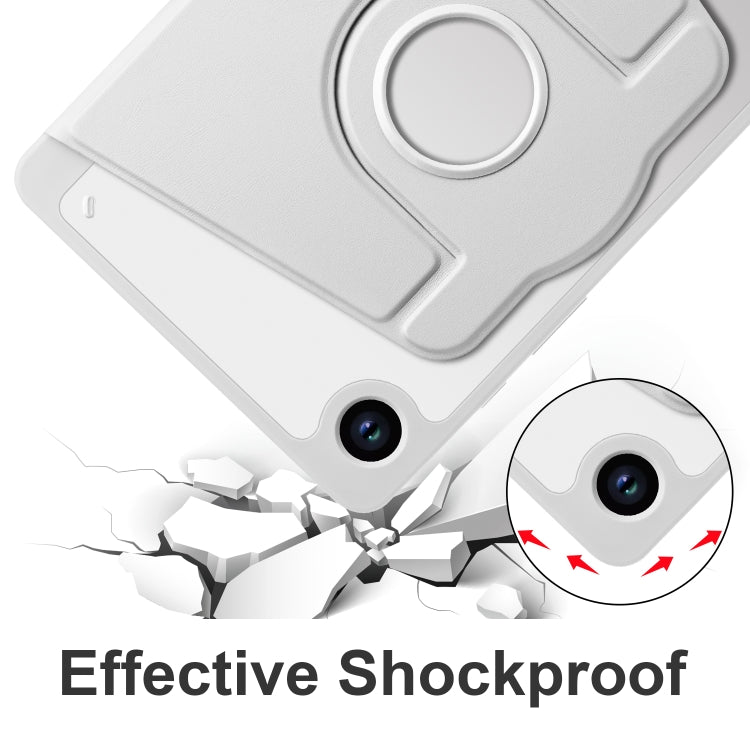 For Samsung Galaxy Tab A9+ Acrylic 360 Degree Rotation Smart Tablet Leather Case(Space Grey) by bashfashion