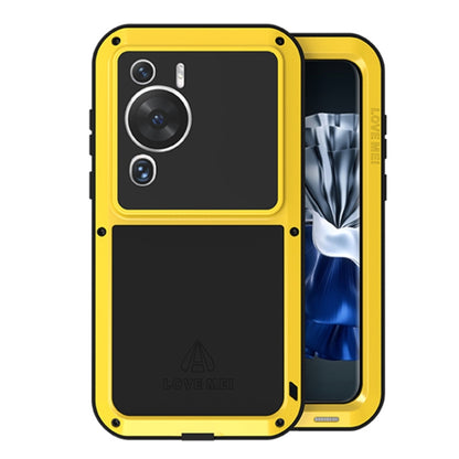 For Huawei P60 / P60 Pro / P60 Art LOVE MEI POWERFUL Metal Shockproof Life Waterproof Dustproof Phone Case(Yellow) by LOVE MEI