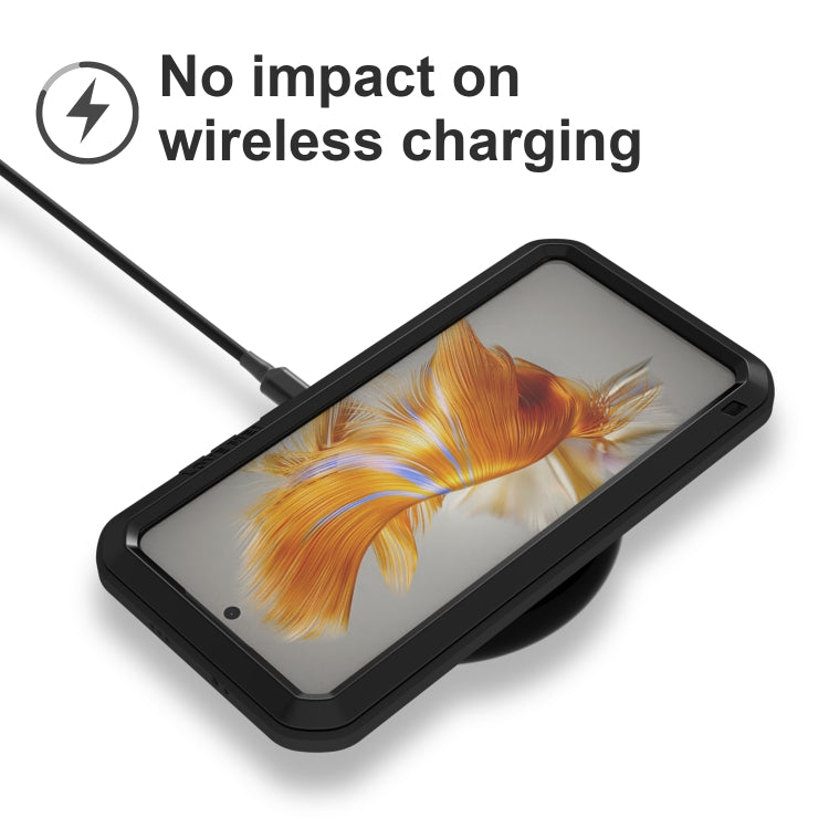 For Huawei Mate 50 Pro LOVE MEI POWERFUL Metal Shockproof Life Waterproof Dustproof Phone Case(White) by LOVE MEI