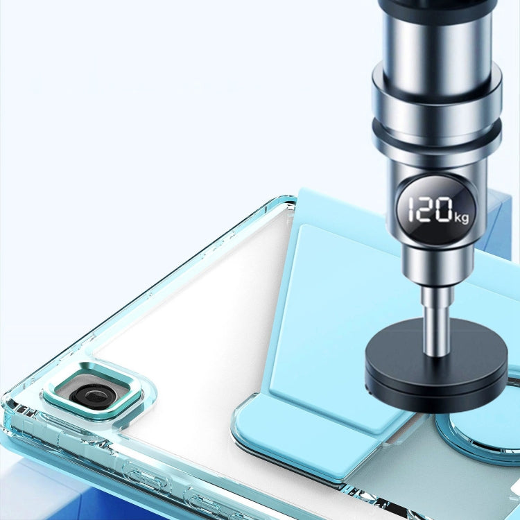 For Samsung Galaxy Tab A8 Clear 360 Rotation Stand Smart Leather Tablet Case(Baby Blue) by bashfashion