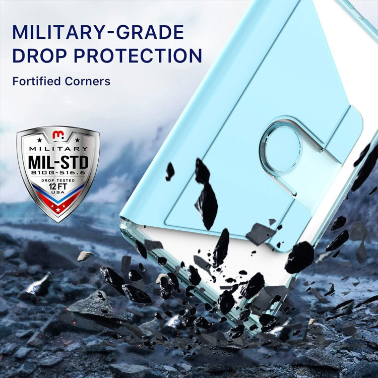 For Samsung Galaxy Tab A8 Clear 360 Rotation Stand Smart Leather Tablet Case(Purple) by bashfashion