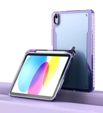 For iPad 2025 / 2022 Clear Acrylic Shockproof Tablet Case(Purple) by bashfashion