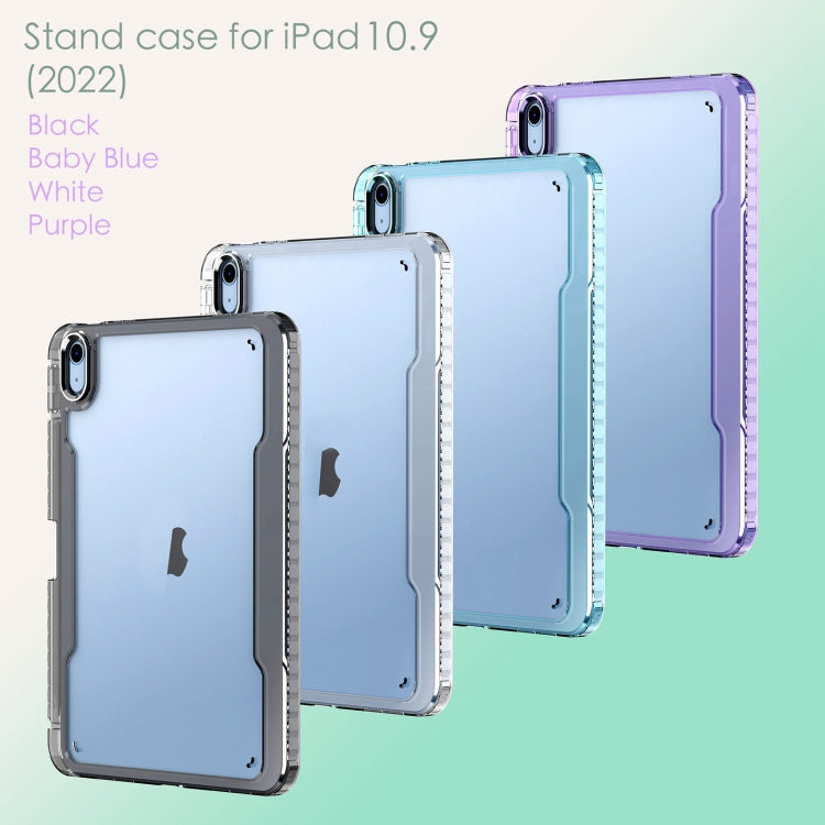 For iPad 2025 / 2022 Clear Acrylic Shockproof Tablet Case(Purple) by bashfashion