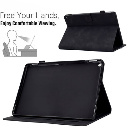 For Amazon Fire Max 11 2023 Embossed Smile Flip Smart Leather Tablet Case(Black) by bashfashion