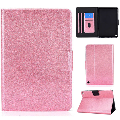 For Amazon Fire Max 11 2023 Glitter Powder Smart Leather Tablet Case(Pink) by bashfashion