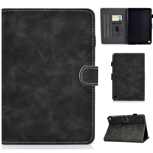 For Amazon Fire Max 11 2023 Cowhide Texture Smart Leather Tablet Case(Black) by bashfashion