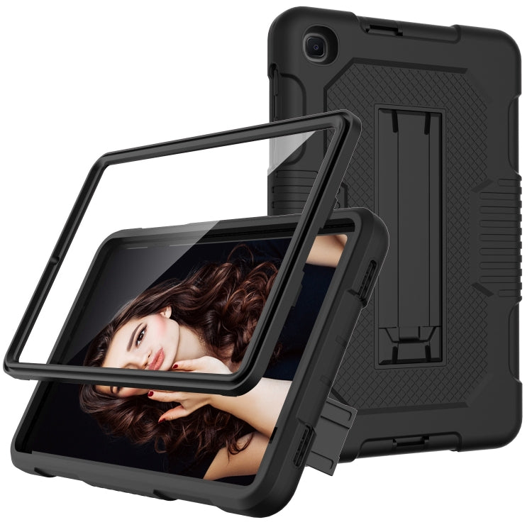 For Samsung Galaxy A 8.4 T307 Contrast Color Robot B2 Silicone Hybrid PC Tablet Case with Holder(Black) by bashfashion