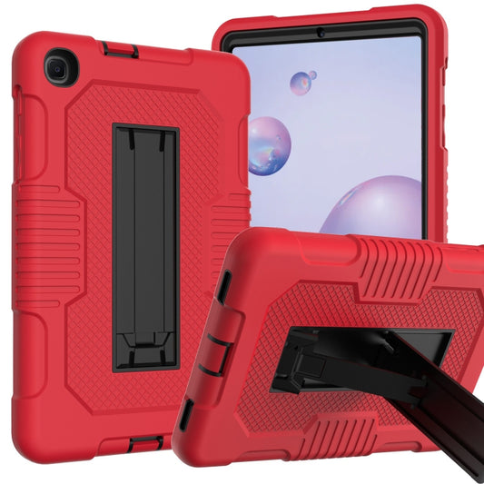 For Samsung Galaxy A 8.4 T307 Contrast Color Robot B2 Silicone Hybrid PC Tablet Case with Holder(Red Black) by bashfashion