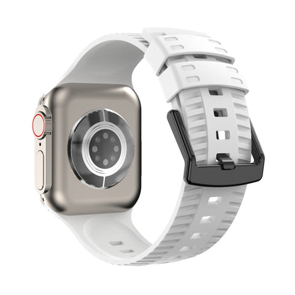 Tire Texture Silicone Watch Band For Apple Watch Ultra 49mm(White) by bashfashion