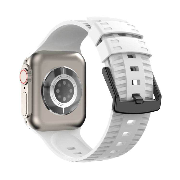 Tire Texture Silicone Watch Band For Apple Watch Ultra 2 49mm(White) by bashfashion
