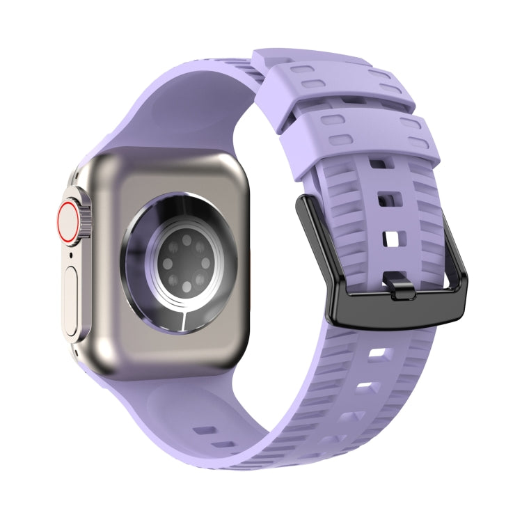 Tire Texture Silicone Watch Band For Apple Watch Ultra 2 49mm(Purple Lilac) by bashfashion