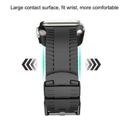 Tire Texture Silicone Watch Band For Apple Watch Ultra 49mm(Fog Grey) by bashfashion