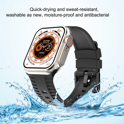 Tire Texture Silicone Watch Band For Apple Watch Ultra 2 49mm(Starlight) by bashfashion