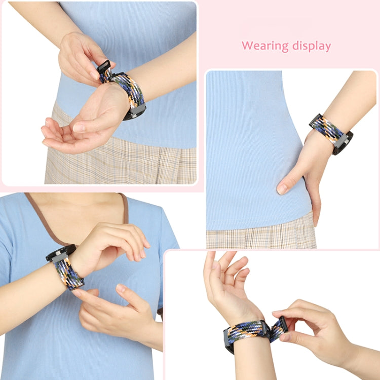 For Garmin VivoMove Trend / Luxe / Style 20mm Magnetic Fold Clasp Woven Watch Band(Pink) by bashfashion