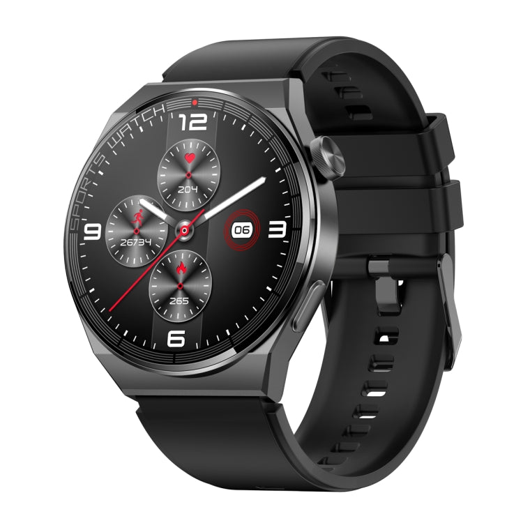 KT62 1.36 inch TFT Round Screen Smart Watch Supports Bluetooth Call/Blood Oxygen Monitoring, Strap:Silicone Strap(Black) by bashfashion