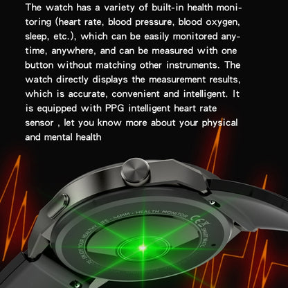 KT62 1.36 inch TFT Round Screen Smart Watch Supports Bluetooth Call/Blood Oxygen Monitoring, Strap:Steel Strap(Black) by bashfashion