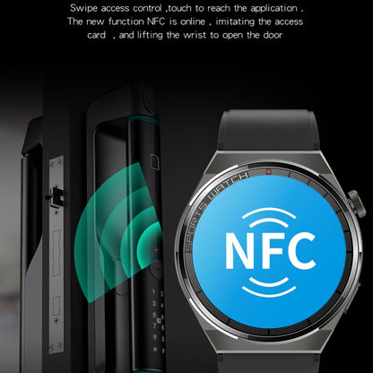 KT62 1.36 inch TFT Round Screen Smart Watch Supports Bluetooth Call/Blood Oxygen Monitoring, Strap:Silicone Strap(Black) by bashfashion