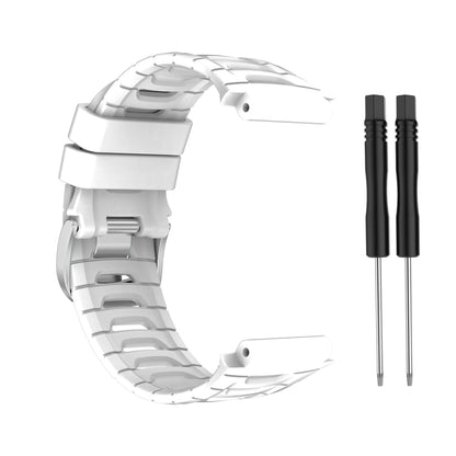 For Garmin Forerunner 920XT Solid Color Silicone Replacement Watch Band(White) by bashfashion