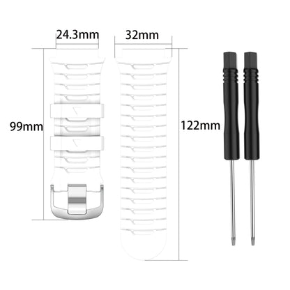 For Garmin Forerunner 920XT Solid Color Silicone Replacement Watch Band(White) by bashfashion