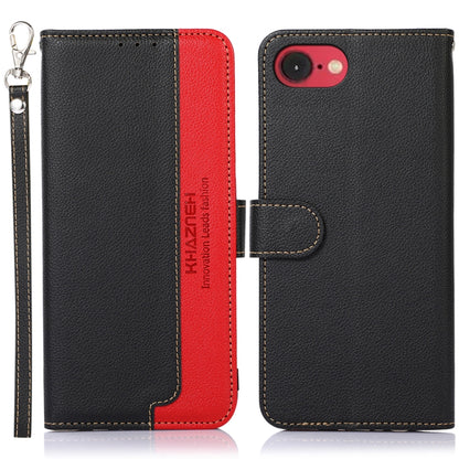 For iPhone 16e KHAZNEH Litchi Texture Leather RFID Phone Case(Black) by bashfashion