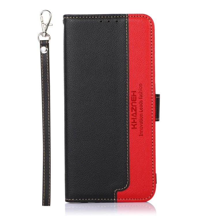 For iPhone 16e KHAZNEH Litchi Texture Leather RFID Phone Case(Black) by bashfashion