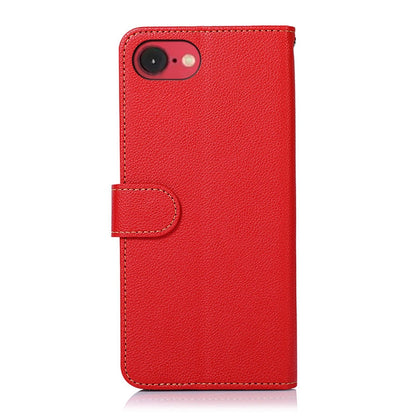For iPhone 16e KHAZNEH Litchi Texture Leather RFID Phone Case(Red) by bashfashion