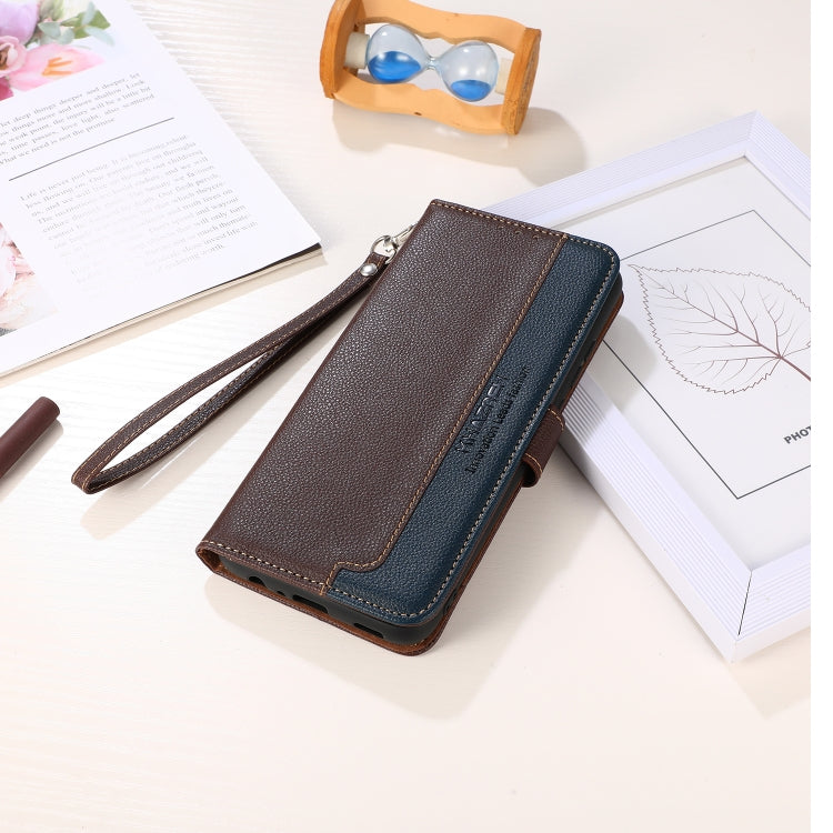 For iPhone 16e KHAZNEH Litchi Texture Leather RFID Phone Case(Brown) by bashfashion