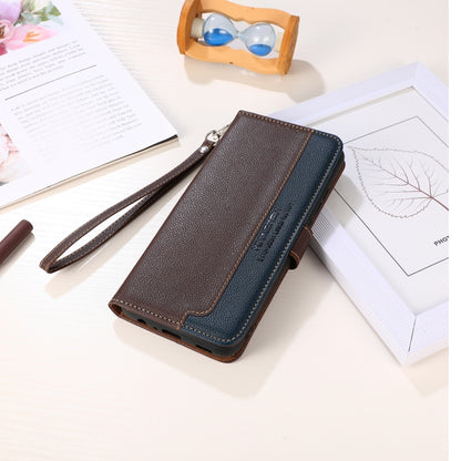For iPhone 16e KHAZNEH Litchi Texture Leather RFID Phone Case(Brown) by bashfashion