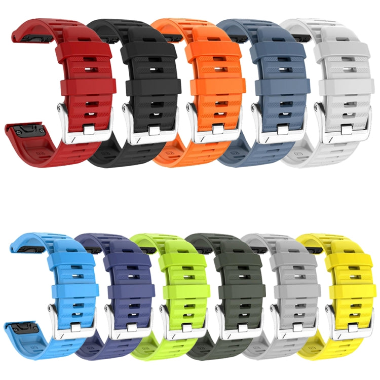 For Garmin Forerunner 965 / 955 / 945 / 935 Screw Silver Steel Buckle Silicone Watch Band(White) by bashfashion