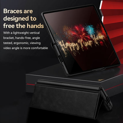 For Honor Magic Vs SULADA All-inclusive Magnetic Snap Flip Leather Phone Case(Green) by SULADA