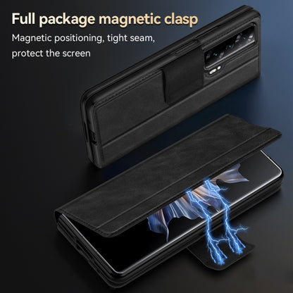 For Honor Magic V SULADA All-inclusive Magnetic Snap Flip Leather Phone Case(Brown) by SULADA