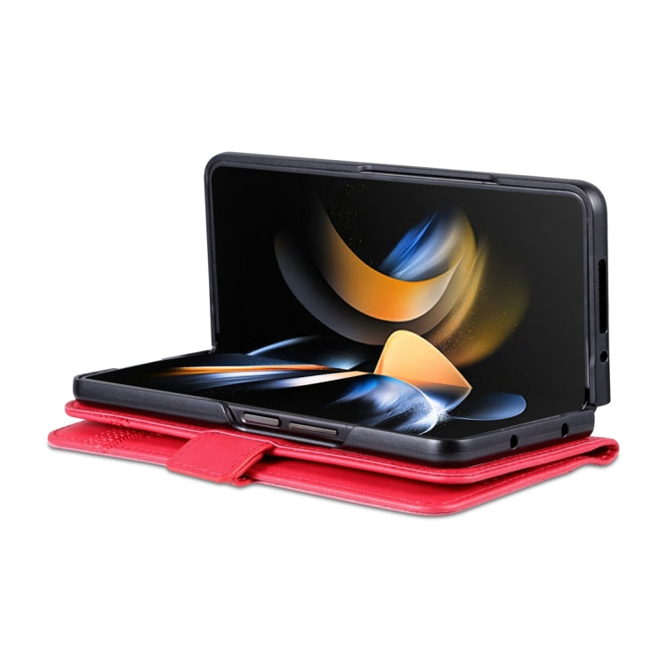 For Samsung Galaxy Z Fold5 5G AZNS Magnetic Calf Texture Flip Leather Phone Case(Red) by AZNS